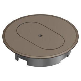 Carlon E97DSB Round Duplex Receptacle Cover, Diameter: 5", Non-Metallic