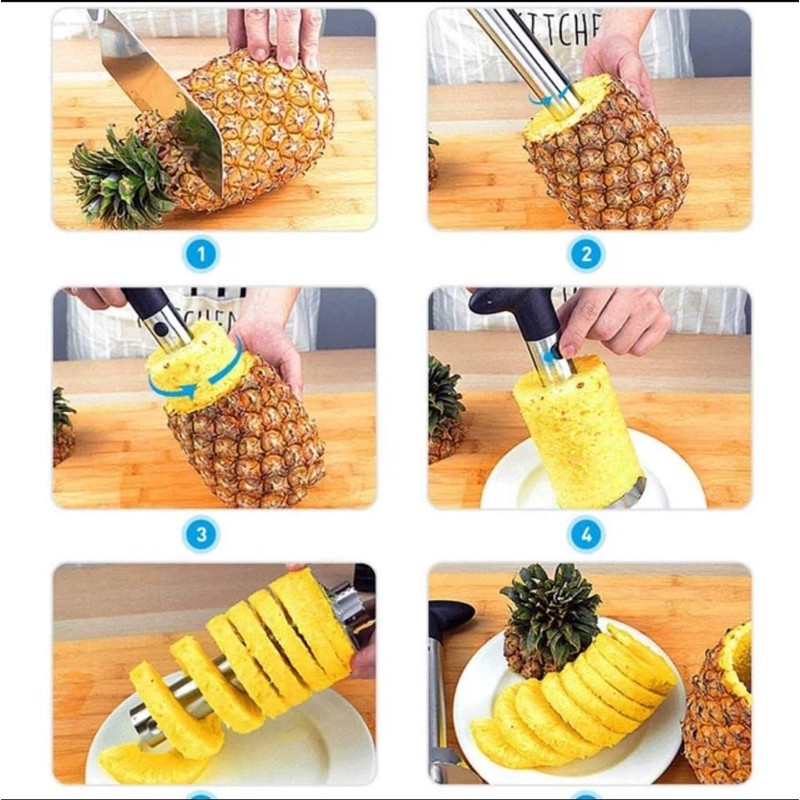 Royal Cuisine Pineapple Slicer Cutter Corer [3-in-1] for Diced Fruit