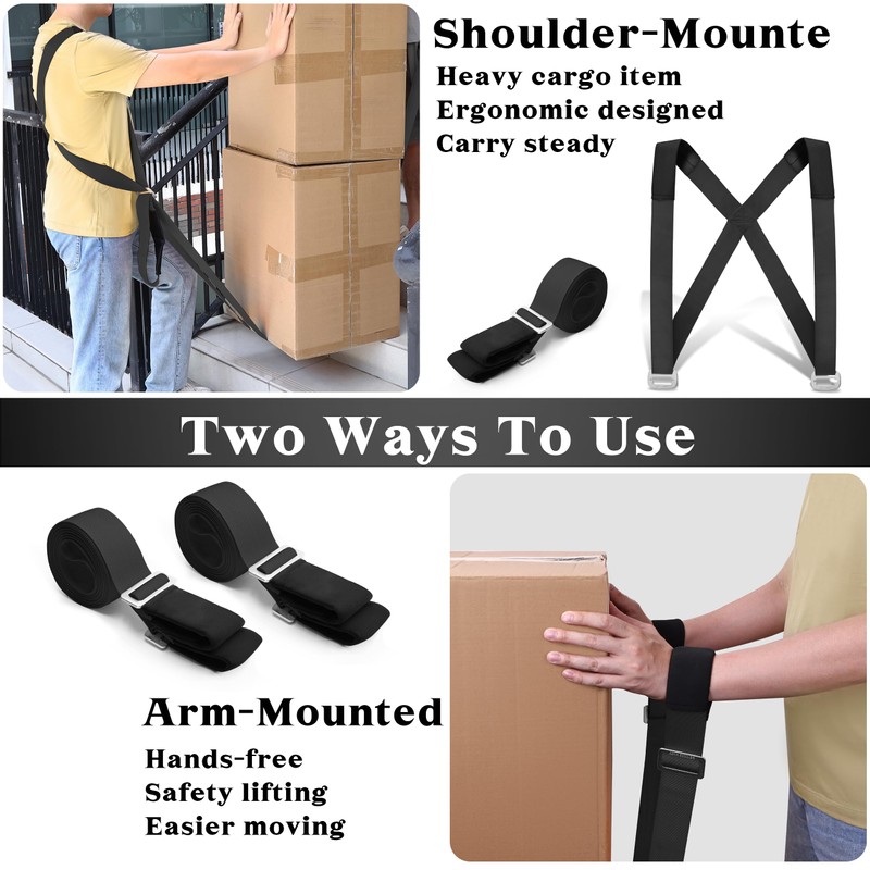 DEYACE Moving Straps 2-Person Lifting Straps for Moving Furniture, Appliances,