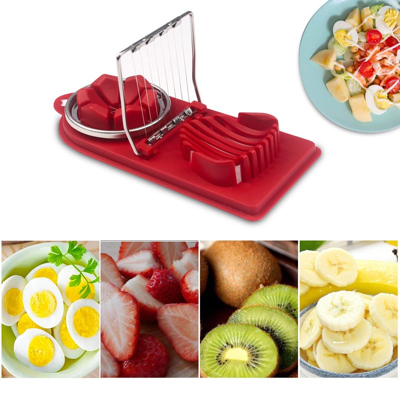 jiuzcare Egg Slicer 2 in 1 Egg Cutting Tool Metal