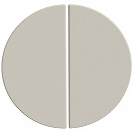 Smoker Chef 15 Inch Half-Moon Ceramic Heat Deflector Plates Compatible with Kamado Joe Classic I, II, III - Pizza Stone - Kamado Joe Accessories and Replacement Parts 2-Pack