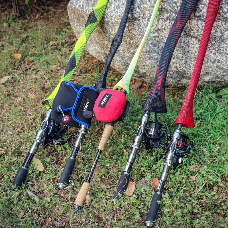 RUNCL Spinning Rod Cases (Red&Black, 2pcs)