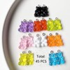 Juland Pack of 45 Resin Rubber Bear Pendants, Colourful Bears,