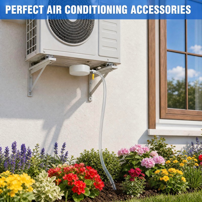 JANLOVE Magnetic Window AC Drain Kit, Air Conditioner Drain Hose