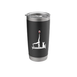 Pilates wine Reformer Pilates with French Bulldog Stainless Steel Insulated Tumbler