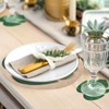 LemonRoad 24 Sets Luau Palm Placemat Set Round Jute Burlap