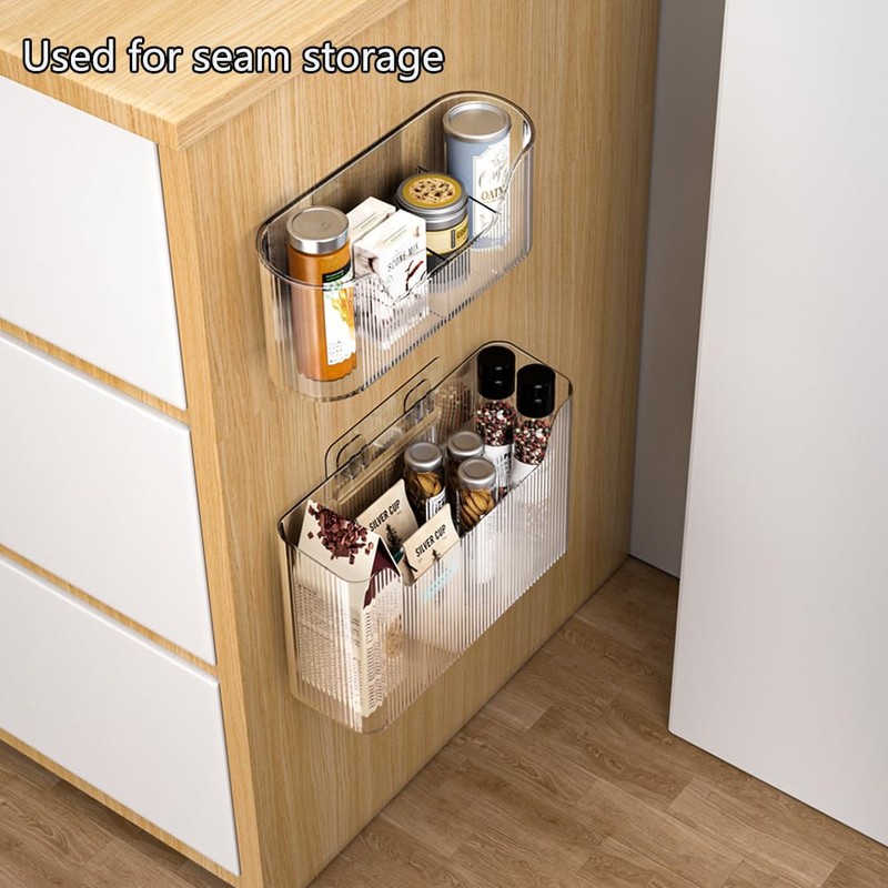 2PCS Cabinet Door Organizer,Self Adhesive Kitchen Cabinet Organizer,Cabinet Door Storage
