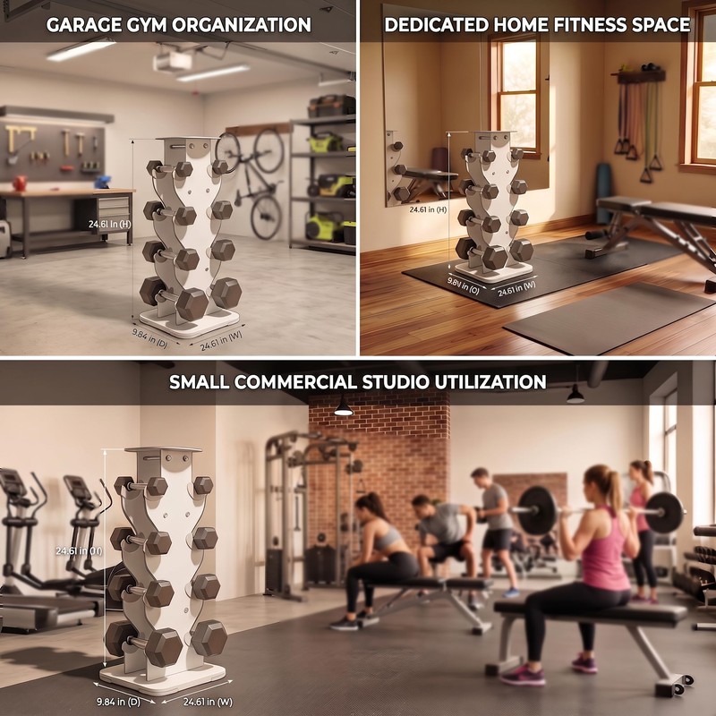 YUFER 4 Tier Dumbbell Rack for Home Gym