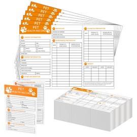 Affrolling 150 Pcs Puppy Shot Record Card Vaccine Book for Dogs Canine Health Record 3.5 x 5.3 Inch Vaccines Shot Memo Canine Puppy Vaccination Brochure for All Stages Medical Grooming Kennel Care