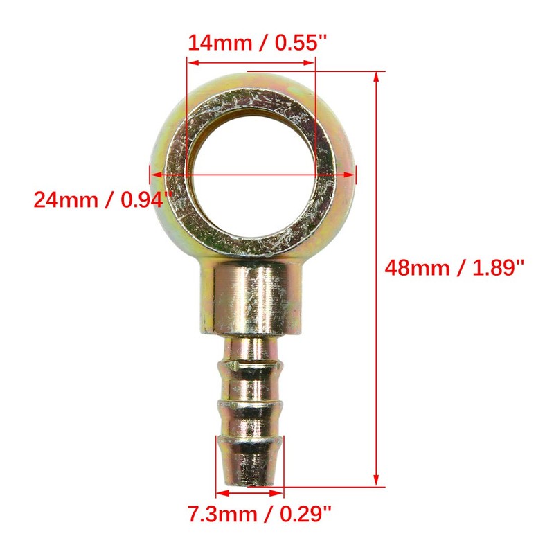 sourcing map Motorcycle Hollow Screws 6 mm ID Hose Coupling