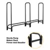 GASPRO 8FT Firewood Rack Outdoor with Cover, Adds Sturdy Middle