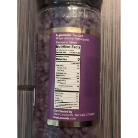 Stew Leonard's Natural Violet Grape Sea Salt with Grinder Jar 11.29 oz EXP 10/24
