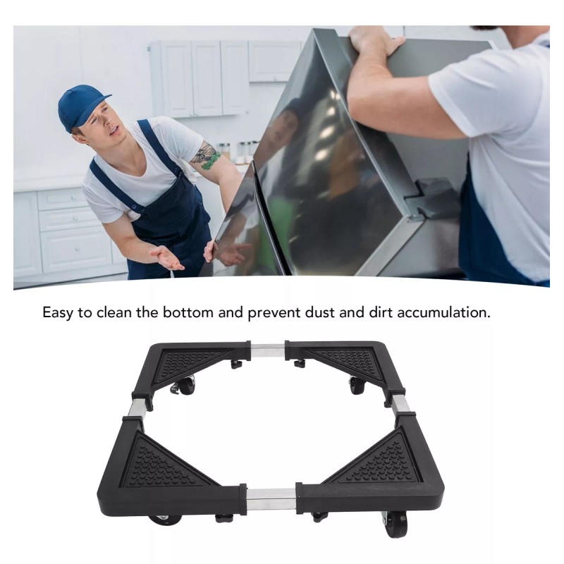 Generic Soporte De Refrigerador Ajustable Con 4 Ruedas De Bloqueo