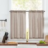 TOPICK Kitchen Curtains Linen Cafe Curtains 36 Inch Drop Half