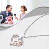 Elio Passero Heart Rose Initial Necklace,S925 Sterling Silver Letter Pendant