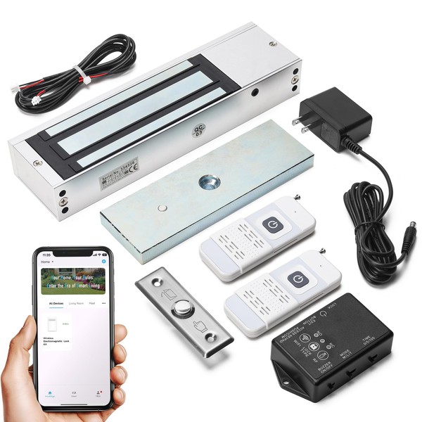 Zuomeng WiFi Smart Magnetic Lock for Door Kit, 1200lbs Holding