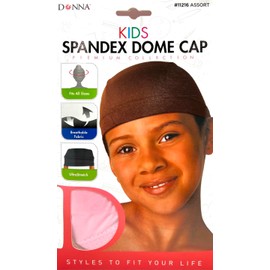 DONNA Kids Spandex Dome Cap - Shower Cap, Wig Cap, Satin Bonnet for Children - Comfortable, Stretchable, and Durable Headwear for Boys and Girls, Pink Color 1PC