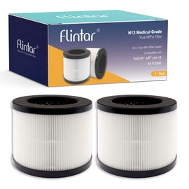 Flintar MA-18 H13 Grade True HEPA Replacement Filter, Compatible with Medify MA-18 Air Purifier, 3-Stage H13 True HEPA and Activated Carbon Filter Set, 2 - Pack