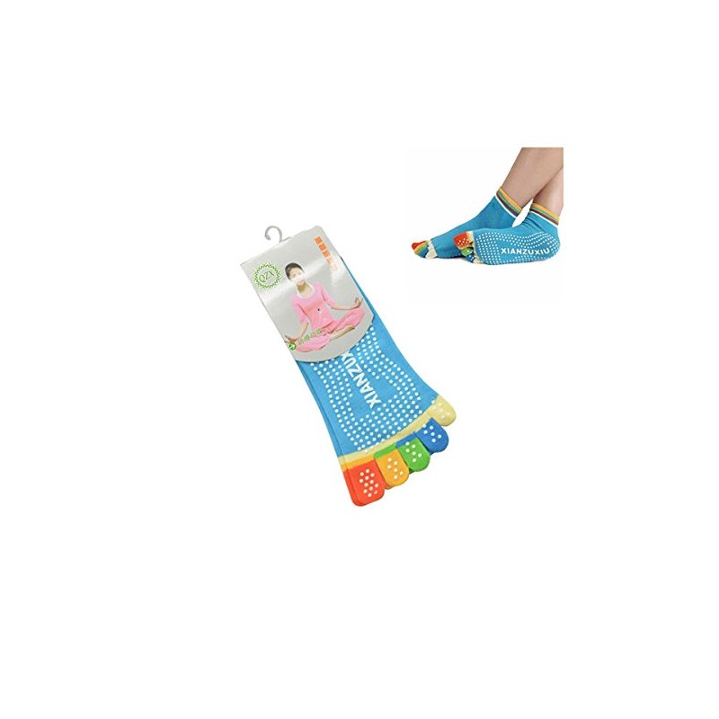 EQLEF 3 Pairs Women Non-Slip Grip Workout Yoga Socks, Best