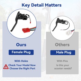 SHIQINHA Left Brake Handle Lever Compatible with Electric Scooter GOTRAX GXL V2 Apex Pro XL Rival XR Elite Ultra E-Scooter Replacement Parts, Brake Lever with 74 Inch Brake Cable Accessories