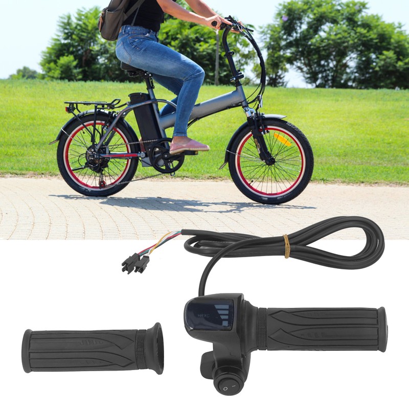 1 Pair Electric Bike Throttle Grip Rubber Twist Throttle Grips