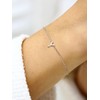 Silvora S925 Sterling Silver Initial Letter Bracelet, Meaningful Initial Bracelet