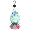 Hummingbirds Water Feeder Colorful Painting Glass Bird Feeding Tool for