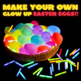 JOYIN JOYIN 200 Mini Glow Sticks(1.7"), 8 Colors, Glow in The Dark for Easter Eggs Party Favors,Easter Basket Stuffer Party Pack, Weddings Classroom Decorations Prizes
