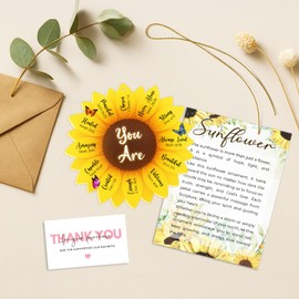Sunflower Gifts for Women With a Story Card, Sunflower Car Rearview Mirror Hanging Accessories Birthday, Christian Gifts for Women, Christmas Ornament, Inspirational Bible Verse