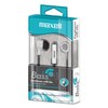 Maxell 199725 B-13 Bass Earbuds with Microphone, White, 52-Inch Cord