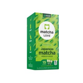 Matcha Love Japanese Matcha Unsweetened Green Tea Powder, 15 Single Serve Packets, 1.05 Ounces