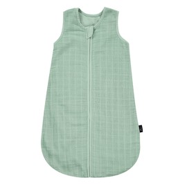 Alvi Baby Sleeping Bag & Nappy, Blaubaer, Outer Bag, Summer Sleeping Bag, Breathable, Lightweight Children's Sleeping Bag, 100% Cotton, Sleeveless Baby Sleeping Bag for Boys and Girls, Plain Granite