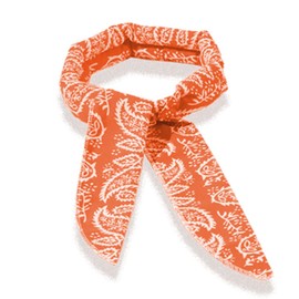 Cool Neck Pet Cool Ring, Neck Cooler, Dog and Cat, Cooling Collar, Cooling Bandana, Cooling Ring, Heat Protection, Heatstroke Prevention, Indoor Use, For Walks, 2.0 x 39.4 inches (5 x 100 cm), Orange)
