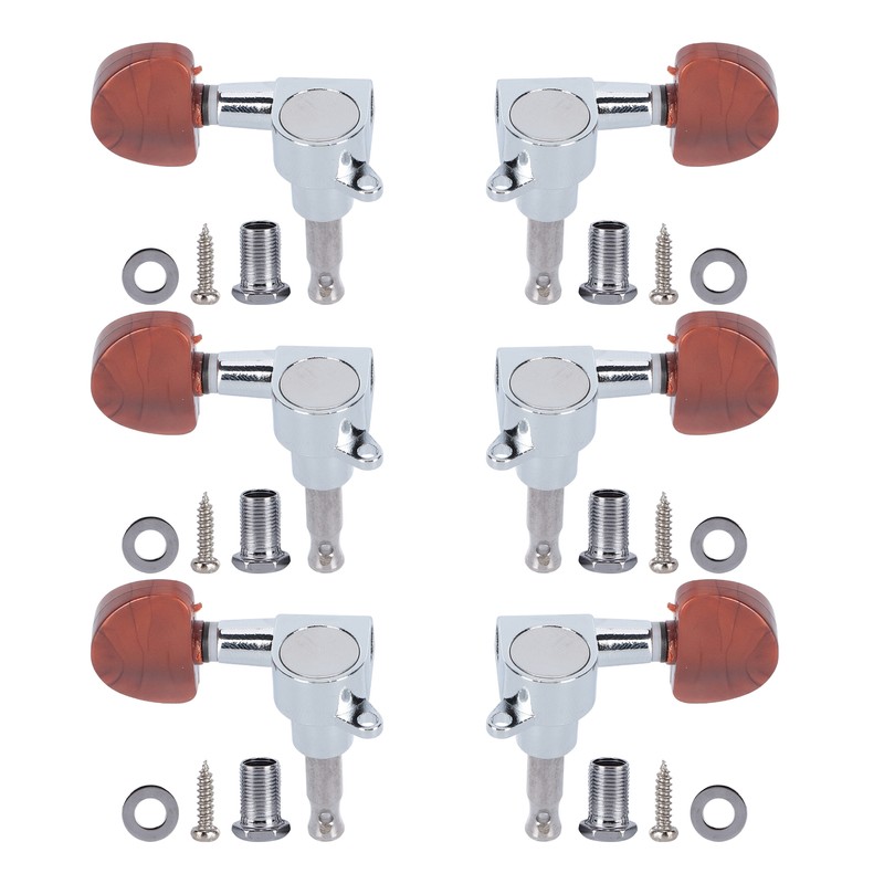 6PCS Guitar Tuning Pegs Electric Acoustic Enclosed Locking Tuner Machine