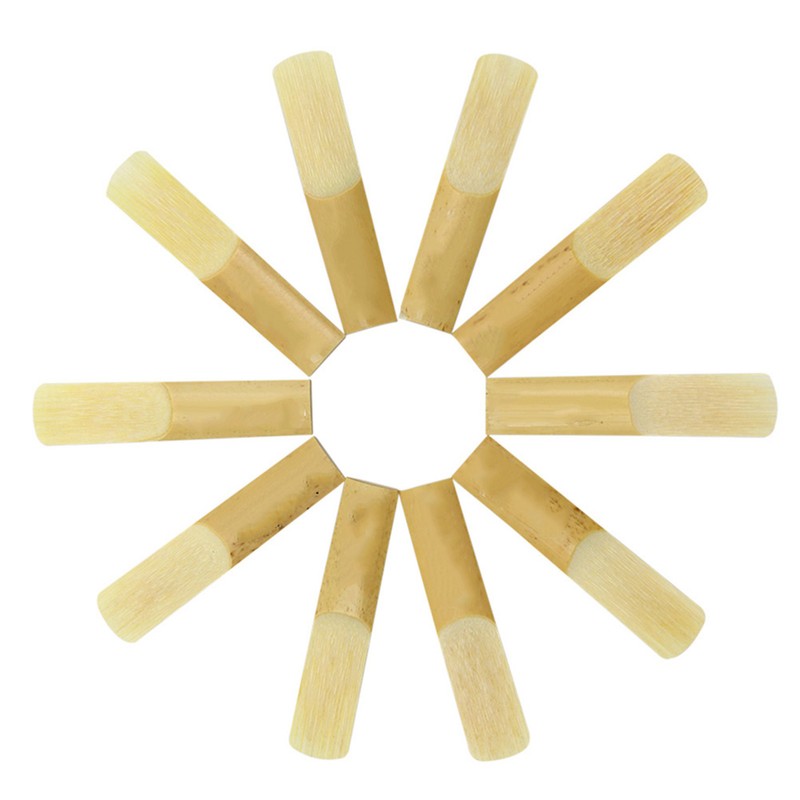 LADE 10Pcs Bamboo Reeds Strength 2.5 for Alto bE Sax