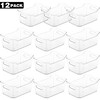 Tiawudi 12 Pack Plastic Storage Bins, Multi-Use Organizer Bins, Pantry