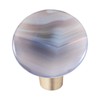 mookaitedecor Set of 4 Natural Agate Round Crystal Cabinet Knobs