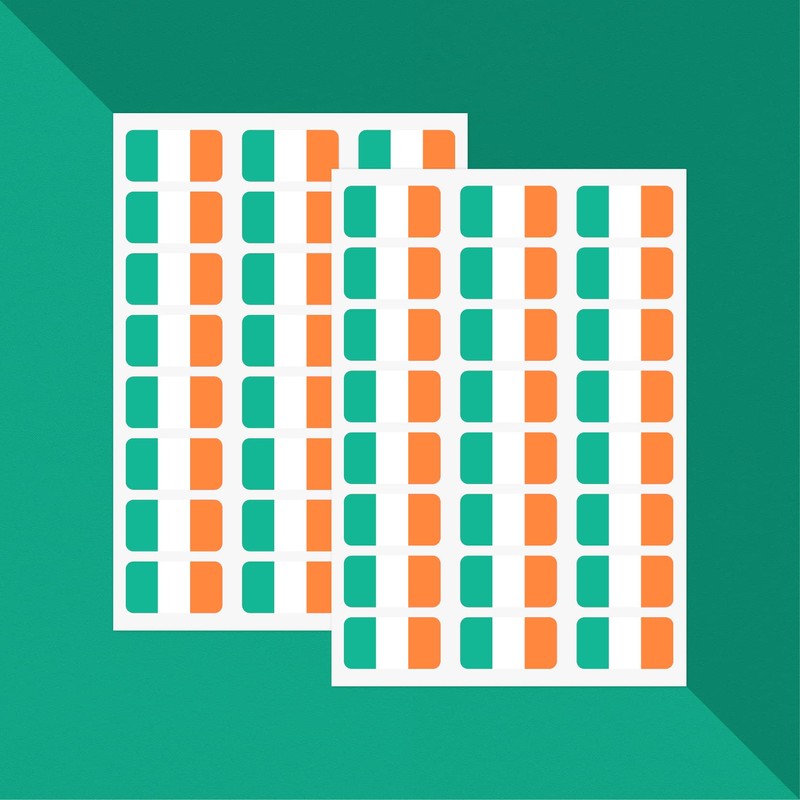 PAPERZIP - Ireland Flags (Bratach na hÉireann) – 48 Stickers