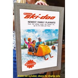 Ski-Doo Snowmobile - Vintage 1965 Advertising Poster