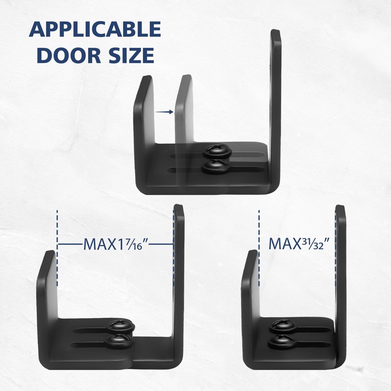 Sliding Barn Door Bottom Floor Guide, U Shape Adjustable Stay