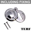 TERF® Polished Chrome Escutcheon Covered 35mm Keyhole Cover Escutcheon including