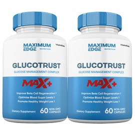 Glucotrust Capsules Max +, Glucotrust Max+ Maximum Edge Supplement (2 Pack)