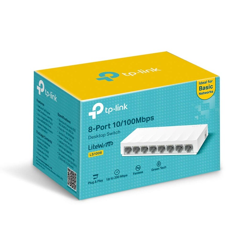 TP-Link LS1008, Switch Fast Ethernet no administrable, 8 * 10/100Mbps