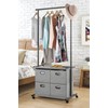 Whitmor 4-Drawer Locking Wheels Garment Rack, Paloma Gray