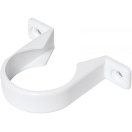 40mm Waste Pipe Clips, Waste Compression and Push-Fit Fittings (Pack of 100)-White