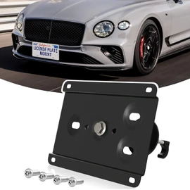 Front License Plate Holder No-Drill License Plate Bracket Mount Anti-Theft Frame Car Plate Holder fits for Bentley Continental 2001-2024, Flying Spur 3rd gen 2020-2024，Bracket