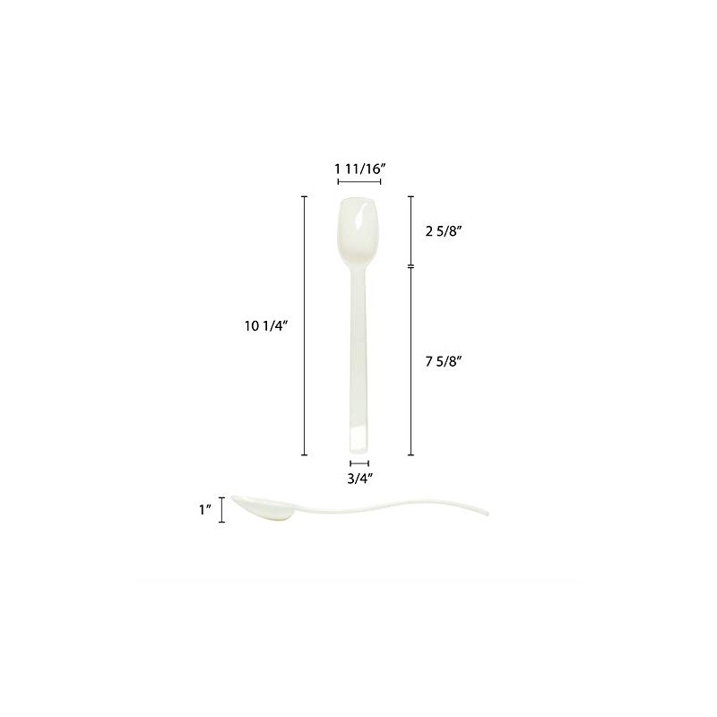 Thunder Group PLBS010WH, 10-Inch Solid Plastic Serving Spoon, 3/4-Ounce Solid