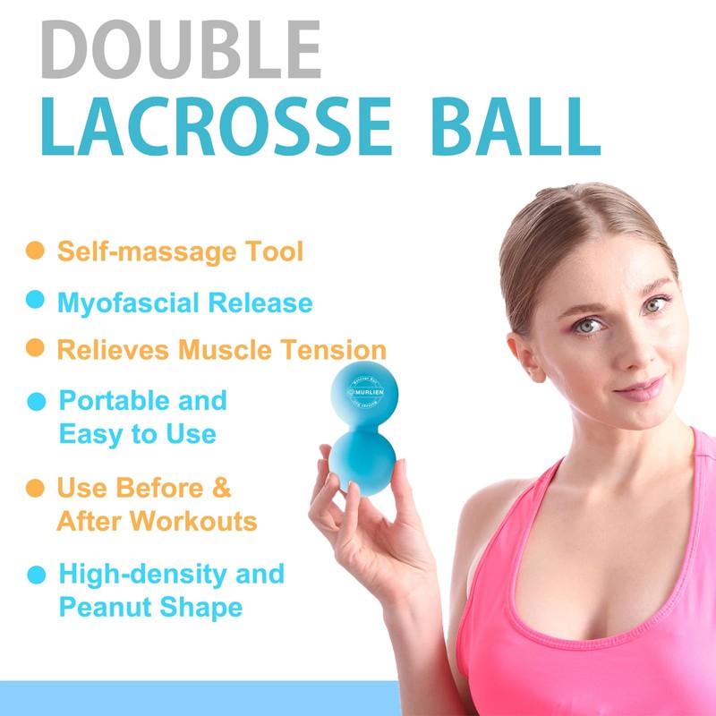 MURLIEN Peanut Massage Ball, Double Lacrosse Massage Ball, Mobility Ball