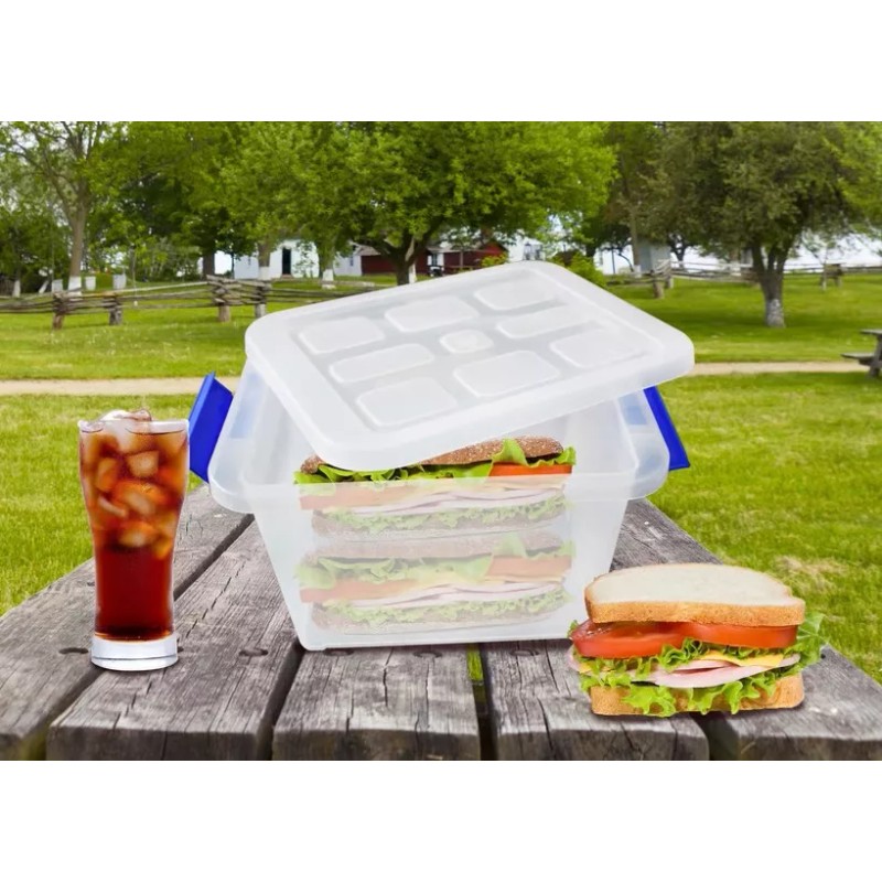 Alica Caja Organizadora De Plastico Transparente 12.5 L Con Tapa
