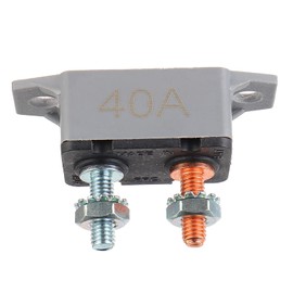 EPLZON 40A 12V-24V Automatic Reset Circuit Breaker with Cover Stud Bolt for Battery Chargers Trucks Car Engines and More(2pcs)